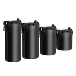 4PCS Camera Case Lens Pouch Set Lens Case Small Medium  and Extra  for DSLR  UK