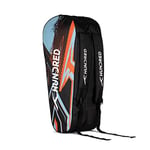 HUNDRED Zest Badminton and Tennis Racquet Kit Bag | Material: Polyester | Multiple Compartment with Side Pouch | Easy-Carry Handle | Padded Back Straps | Front Zipper Pocket (Black, 6 in 1)