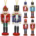 6 st Barn Nötknäppare Nötknäppare Figurer Julhängande dekorationer Jul Mininaturfigur Julgransdekorationer