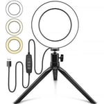XUAILI Ring Light with Stand 6 inch LED Selfie Ring Light With Tripod Stand For Mobile Phone Ring Lamp Ringlight, for YouTube Video Photography