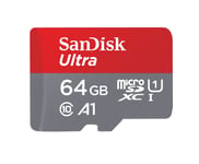 2x Carte Mémoire microSDXC SanDisk Ultra 64 Go - Class 10 pour Android - Vitesse de Lecture Allant jusqu'à 80 Mo/s + Adaptateur SD