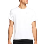 NIKE Men's M NK DF UV Miler SS T-Shirt, White/Reflective SILV, S