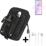 big Holster for Oppo A77 5G + earphones pouch sleeve belt bag cover case Outdoor