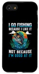 Coque pour iPhone SE (2020) / 7 / 8 « I go fishing because I like it not because I'm good at it »