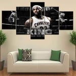 TOPRUN 5 panels Wall Art NBA Basketball Player Painting Pictures Print on Canvas For Home Modern Decoration Ready to hang Farmed