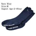 Baby Socks Toddlers Stocking Knee High Tights Navy Blue M