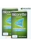 Nicorette Icy White Gum Nicotine, 2 mg (Stop Smoking Aid), 105 Piece- Pack 2