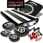 Car Hifi-setti "Hongkong" 4.1 10 000W 4 kaiutin & bass amp