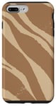 Coque pour iPhone 7 Plus/8 Plus Joli motif imprimé zèbre marron et beige