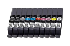 Canon PFI-MBK/PBK/CO/GY/R/C/M/Y/PC/PM 10 Ink Cartridge Multipack - 10-pakke - grå, gul, cyan, magenta, rød, mat sort, foto-sort, fotocyan, fotomagenta, chroma-optimisering - original - blækbeholder