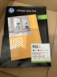 HP 903XL Office Value Pack (Cyan/Magenta/Yellow) Ink Cartridges + 75 Sheet A4 