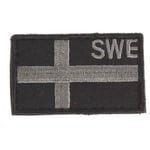 Snigel Patch Svensk Flagga Svart&Grå -12 Small