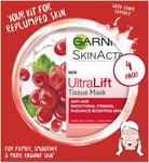 Garnier Ultralift anti Ageing Tissue Mask, Radiance Boosting Tissue Face Sheet M