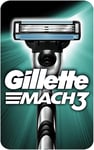 Gillette Mach3 Men's Razor - 1 Blade, Engineered 1 count (Pack of 1), Green 