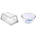 Kilner Vintage Glass Butter Dish with Lid & Pyrex Glass Bowl 3.0L, Pack of 1