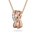 Swarovski smykke Twist necklace White, Rose gold-tone plated - 5620549