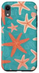 Coque pour iPhone XR Étoile de mer Coquillage de Corail Abstrait Motif Cool