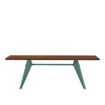 Vitra - EM Table 200, Base Prouvé Blé Vert Solid American Walnut - Matbord