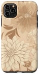 Coque pour iPhone 11 Pro Max Beige neutre chic || beige fleur