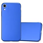 cadorabo Coque pour Apple iPhone XR en Metallic Bleu - Housse Protection Rigide en Plastique Dur avec Anti-Choc et Anti-Rayures - Ultra Slim Fin Hard Case Cover Bumper