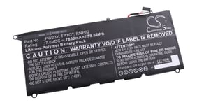 vhbw Batterie compatible avec Dell XPS 13-9360-D3905S, 13-9360-D5505S, 13 I7-7650U ordinateur portable Notebook (7850mAh, 7,6V, Li-polymère)