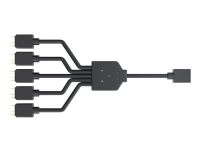 Cooler Master Addressable RGB 1-to-5 Splitter Cable - Strömdelare för fläkt - 3-stifts fläktkontakt (hane) till 3-stifts fläktkontakt (hona) - 5 V - 58 cm