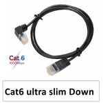 0.25m Down CY  Câble Ethernet ultra fin Cat6 UTP LAN, cordon raccordement, avec 2 connecteurs RJ45, routeur d'ordinateur, boîte télévision Nipseyteko