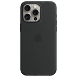 Apple iPhone 15 Pro Max Silicone Case with MagSafe (Black)