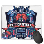 City of Steal Optimus Prime Truck Show Tran-Sformers Customized Designs Non-Slip Rubber Base Gaming Mouse Pads for Mac,22cm×18cm， Pc, Computers. Ideal for Working Or Game