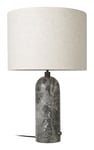 Gravity Table Lamp Large - Grey Marble/Cavas Shade