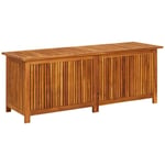 Helloshop26 - Coffre boîte meuble de jardin rangement 150 x 50 x 58 cm bois d'acacia solide