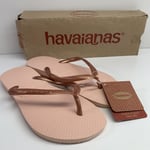 Havaianas Girls Slim Flip Flop Size 13 UK, EUR 33/34 Ballet Rose