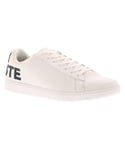 Lacoste Mens Trainers Carnaby Evo Leather Lace Up white black - Size UK 11
