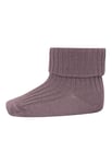 mp denmark wool rib baby socks – dark purple dove - 17/18