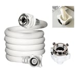 1pcs Automatic Washing Machine Inlet Hose Automatic Washer Inlet Water Pipe 1. 5/2/ 3/4/ 5m with Washer Connector for Most Household Washer