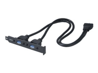 Akasa AK-CBUB17-40BK - USB-panel - USB typ A (hona) till 19-stifts USB 3.0-kontakt (hona) - 40 cm