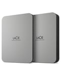 LaCie Mobile Drive (2022) disque dur externe 4 To Argent