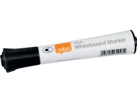 Nobo Glide whiteboardpennor, rund spets, svart, 10 st