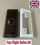 Angle Mount for Ring Video Doorbell Wired Left Right Wedge 20 Degrees WHITE UK
