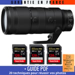 Nikon Z 70-200mm f/2.8 VR S + 3 SanDisk 128GB UHS-II 300 MB/s + Guide PDF ""20 TECHNIQUES POUR RÉUSSIR VOS PHOTOS