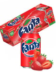 12 stk Fanta Strawberry 355 ml - Hel Eske (USA Import)