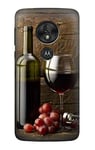 Grapes Bottle and Glass of Red Wine Case Cover For Motorola Moto G7 Play