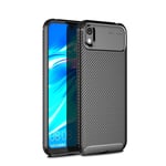LLLi Mobile Accessories for HUAWEI Carbon Fiber Texture Shockproof TPU Case for Huawei Honor 8S (Black) (Color : Black)