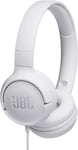 JBL Tune 500 Headphones White Wired Tangle-Free Pure Bass Earphones Padded Band