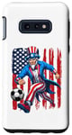 Galaxy S10e Uncle Sam Soccer Player 4th of July Football American Flag Case