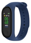 Blaupunkt fitnessarmband och smartklocka blå (temperatur, puls, stegräknare, m.m.)
