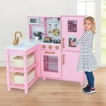 Chad Valley Wooden Kitchen with Breakfast Bar - Pink