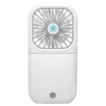 3000mAh 3 Speed Portable Handheld Fan Collapsible Mini Desk Fan Small Table Fan With USB Rechargeable Battery Operated Electric Fan 16.2 * 8 * 1.7cm-White