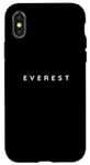 Coque pour iPhone X/XS Everest Souvenir / Everest Mountain Climber Police moderne