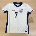 England Nike Kids Home Stadium Shirt 2024 (Saka 7) - Size Medium